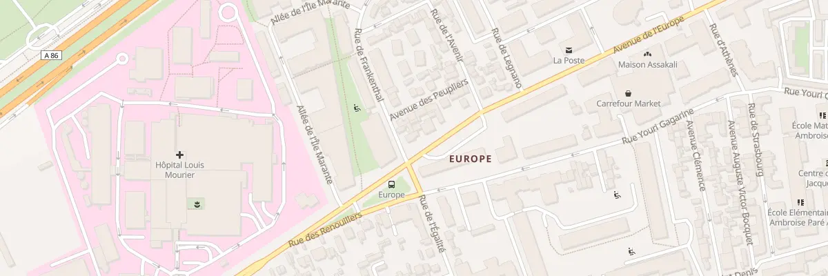 Plan du 50 Av de l’Europe à Colombes