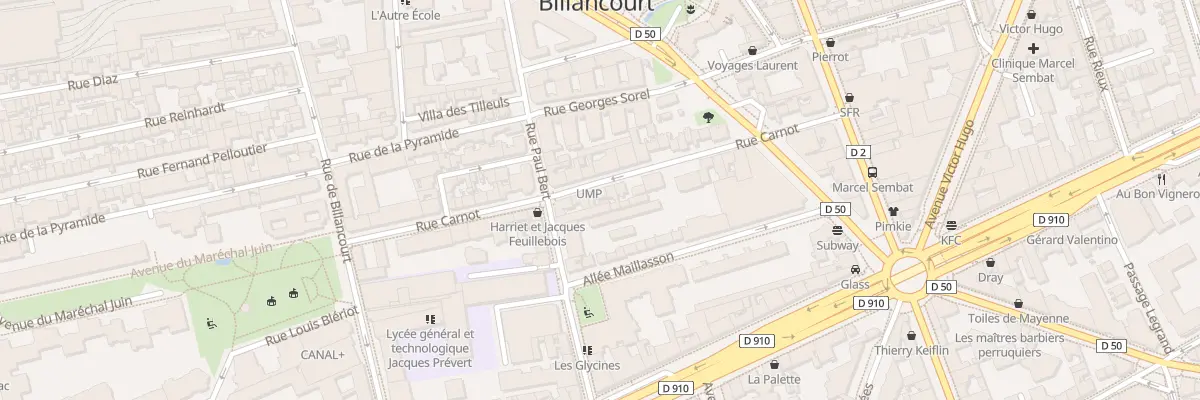 Plan du 33 Rue Carnot à Boulogne-Billancourt