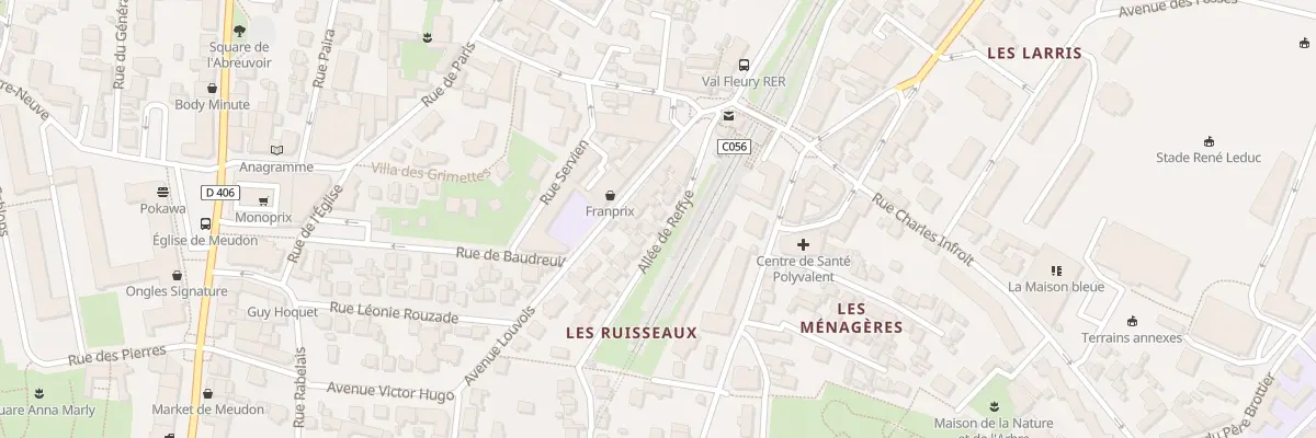 Plan du 4 All de Reffye à Meudon