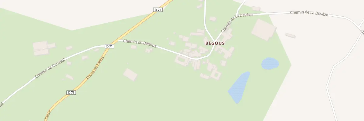 Plan du 5098 Begous à Valderiès