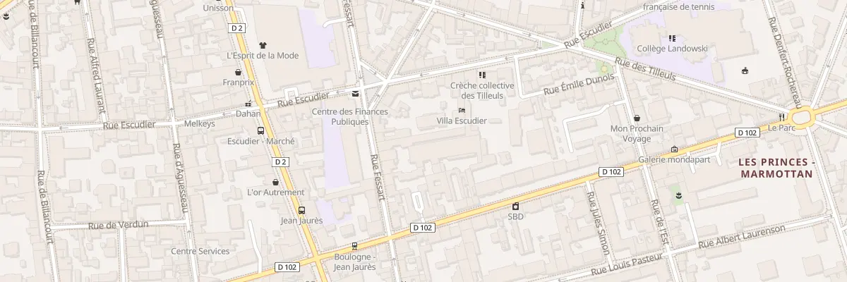 Plan du 39 Rue Fessart à Boulogne-Billancourt