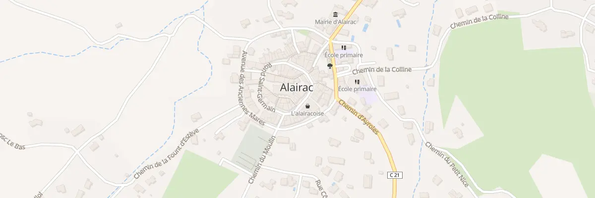 Plan du 68 Le Village à Alairac