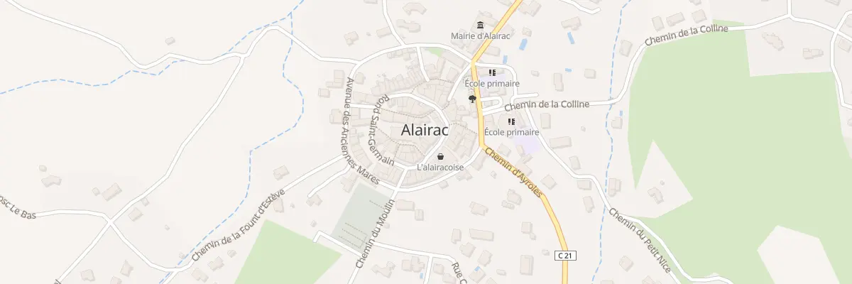 Plan du 67 Le Village à Alairac