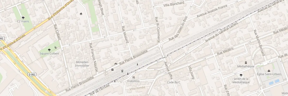 Plan du 12 Rue Pierre Brossolette à Colombes