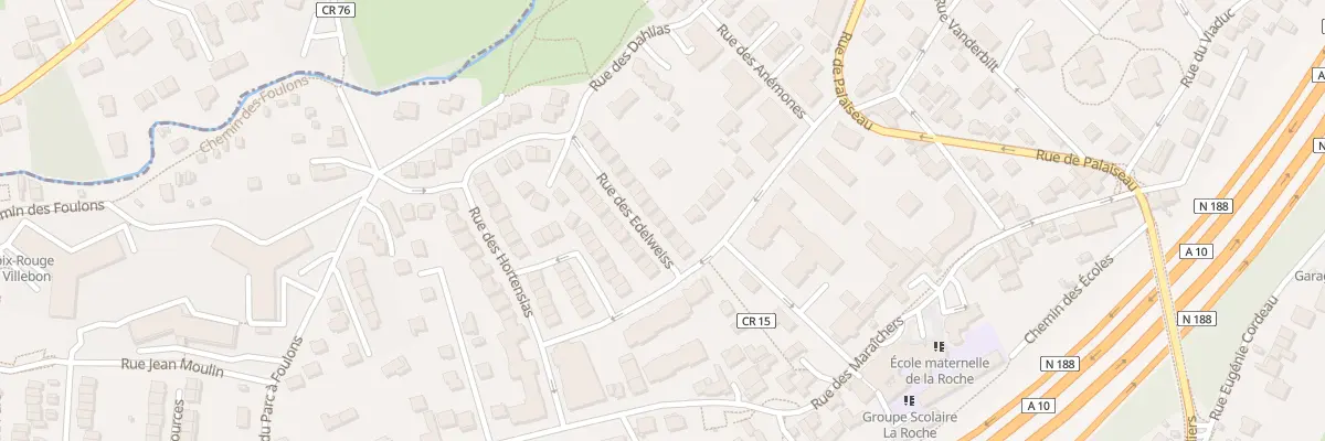 Plan du 8 Rue des Edelweiss à Villebon-sur-Yvette