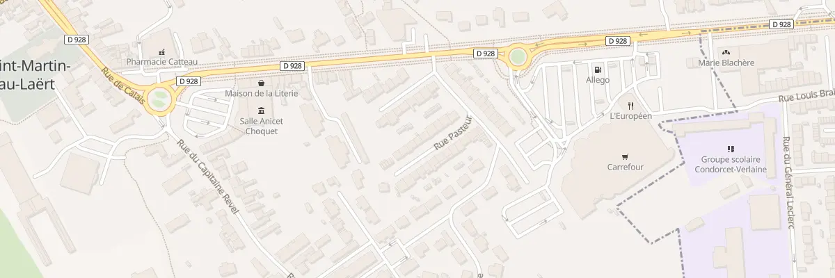 Plan du 12 Rue Pasteur à Saint-Martin-lez-Tatinghem