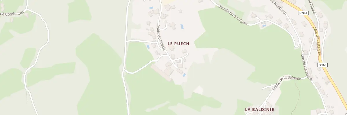 Plan du 405 Rte du Puech à Decazeville