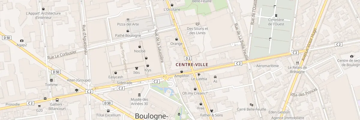 Plan du 116 Bd Jean Jaurès à Boulogne-Billancourt