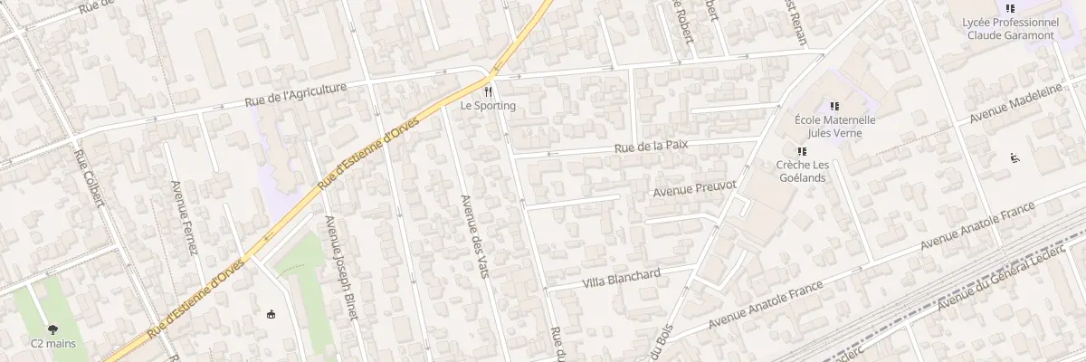 Plan du 29 Rue de la Paix à Colombes