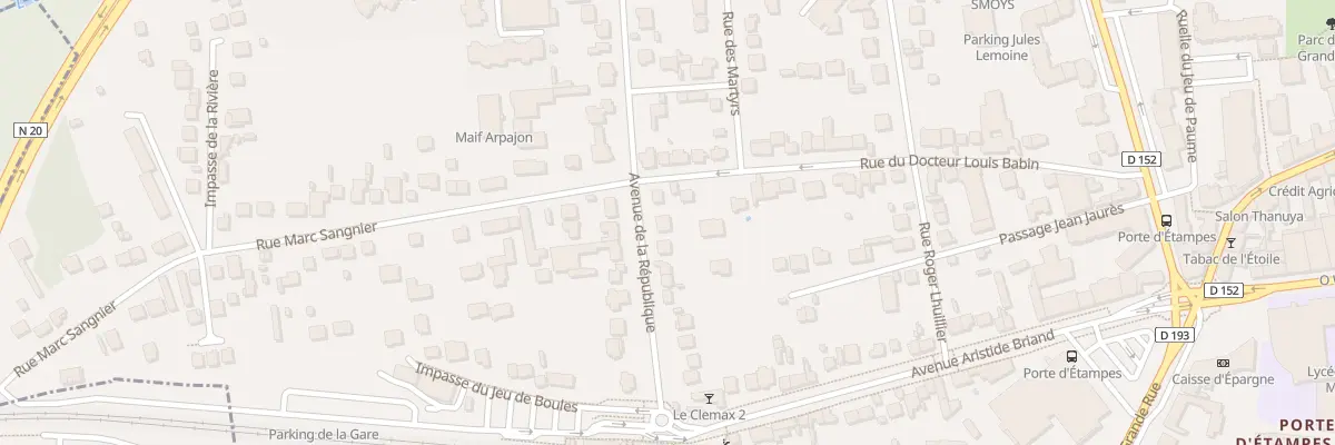 Plan du 12 Av de la République à Arpajon