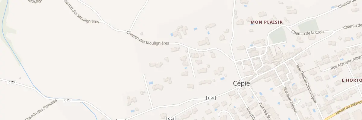 Plan du 29 Che des Moulignieres à Cépie