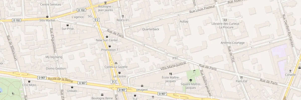 Plan du 75T Rue de Paris à Boulogne-Billancourt