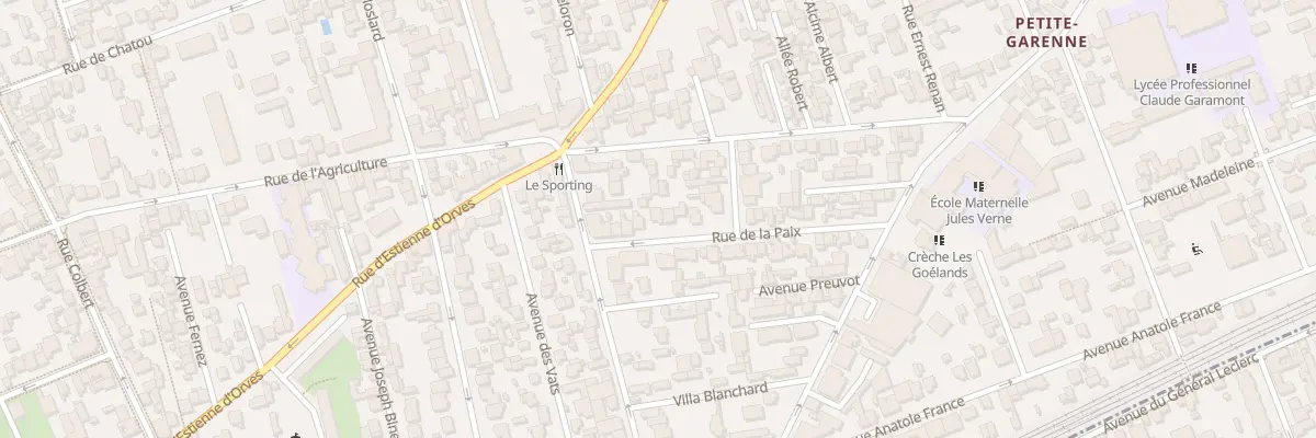 Plan du 22 Rue de la Paix à Colombes