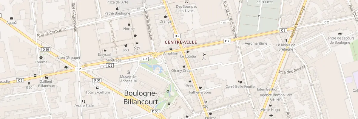 Plan du 130 Bd Jean Jaurès à Boulogne-Billancourt