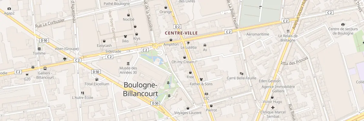 Plan du 134 Bd Jean Jaurès à Boulogne-Billancourt