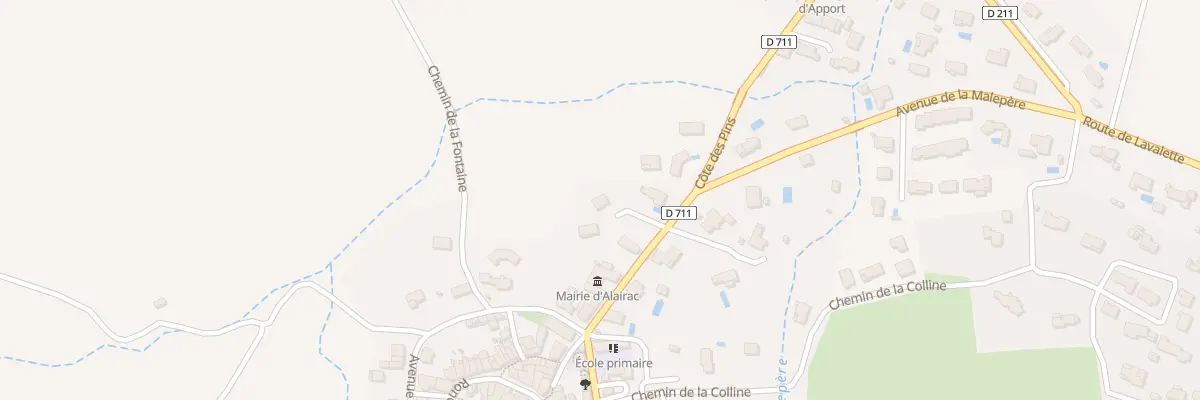 Plan de Av de la Malepère à Alairac