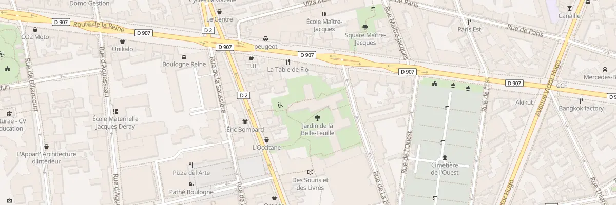 Plan du 6B Rue de la Belle Feuille à Boulogne-Billancourt