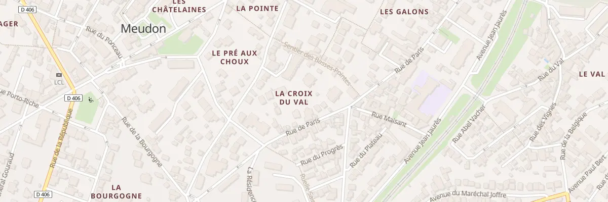 Plan du 72B Rue de Paris à Meudon