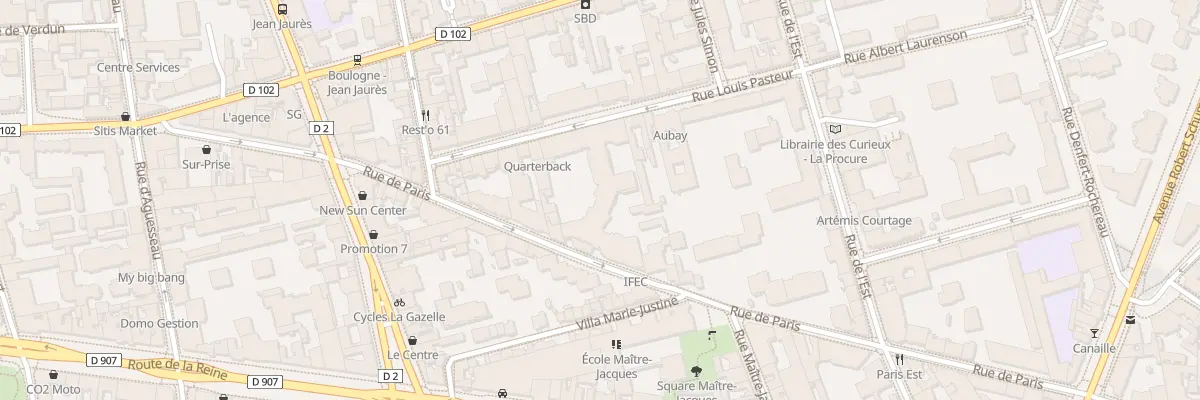 Plan du 23 Rue Louis Pasteur à Boulogne-Billancourt