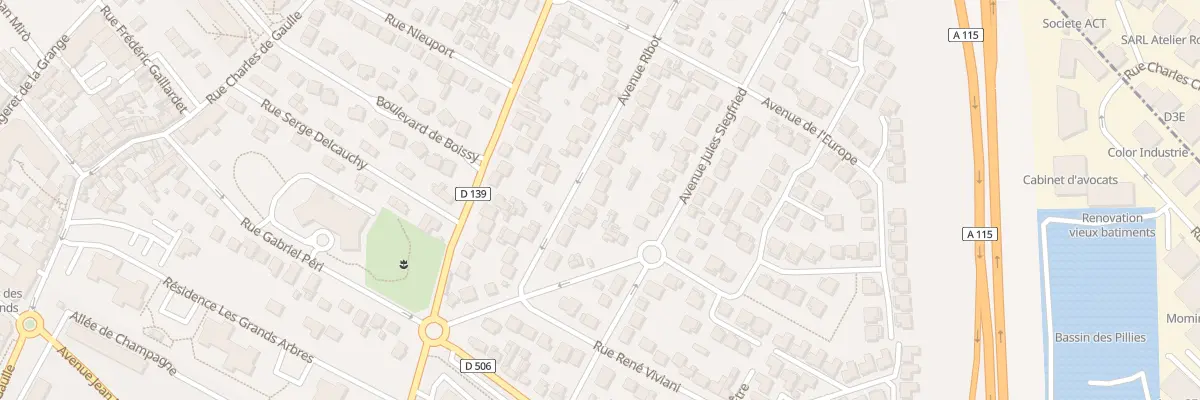 Plan du 10 Av Alexandre Ribot au Plessis-Bouchard
