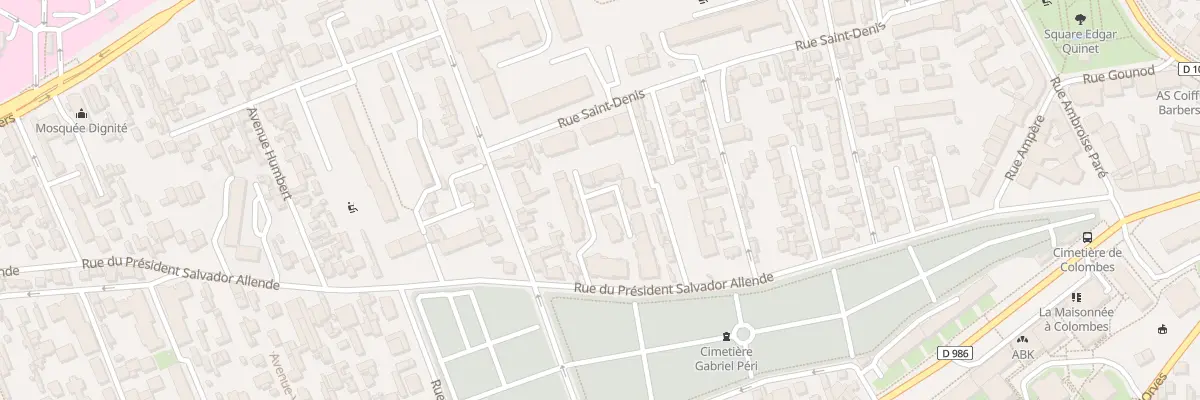 Plan du 72 Rue du Pdt Salvador Allende à Colombes