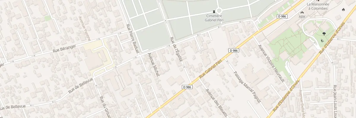 Plan du 9 Rue de l’Egalité à Colombes