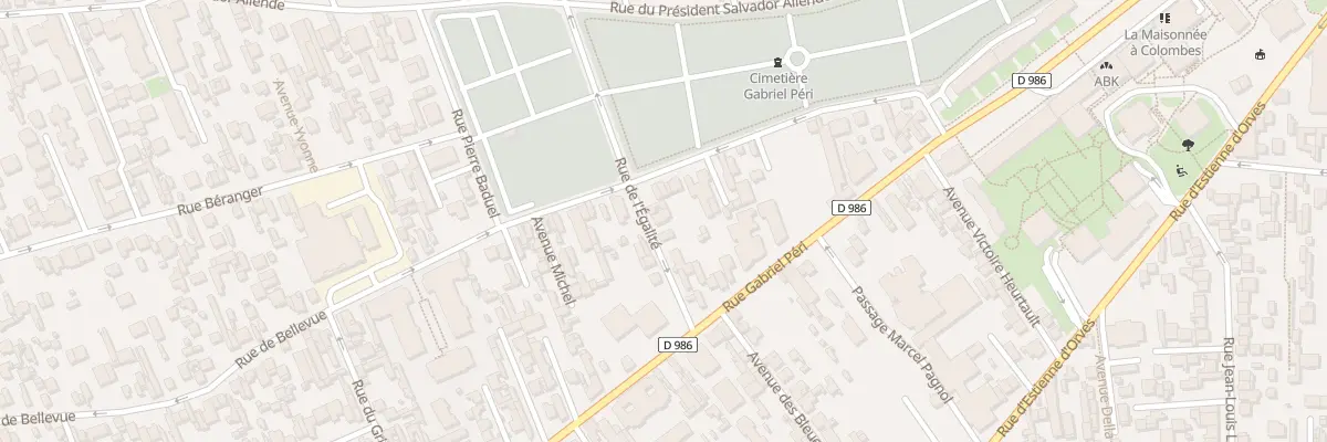 Plan du 10 Rue de l’Egalité à Colombes