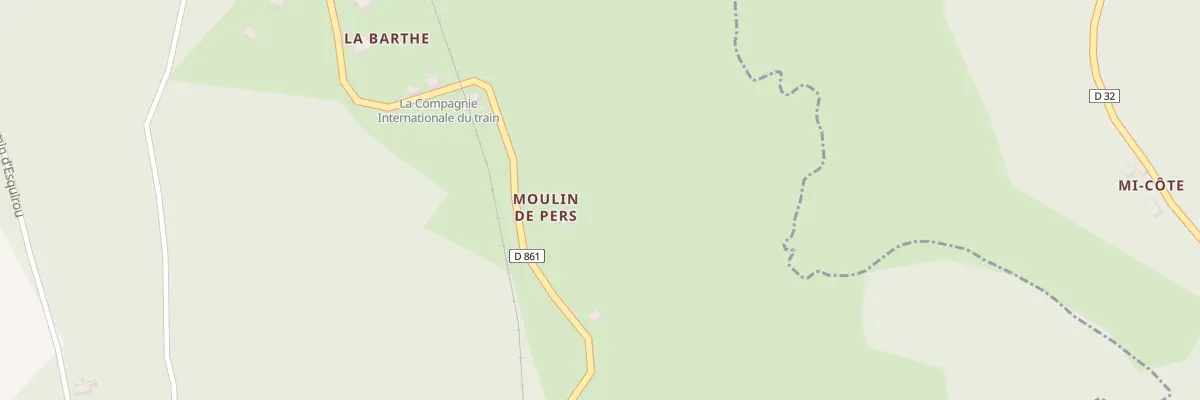Plan du 5013 Moulin de Pers au Rouget-Pers