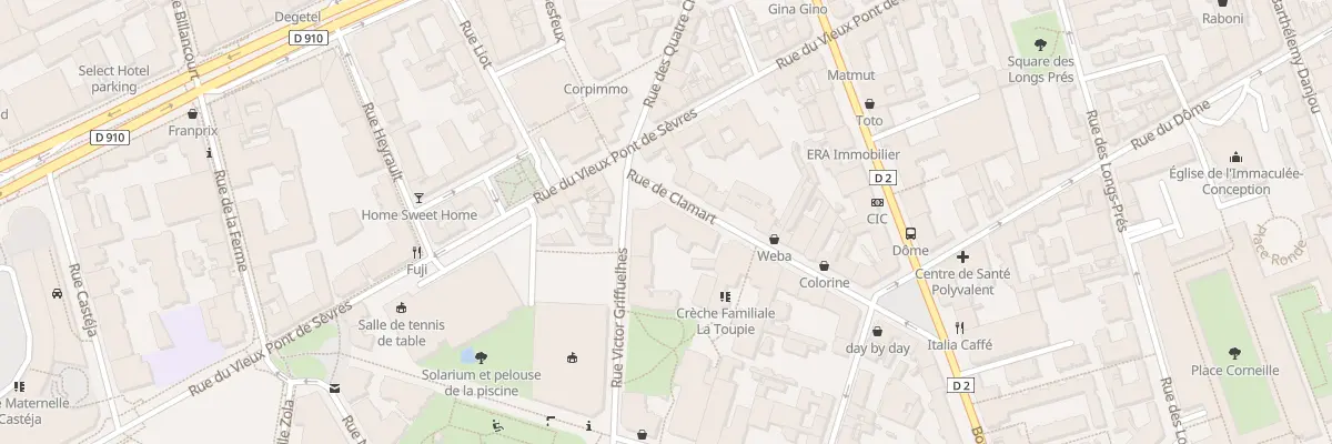 Plan du 16 Rue Victor Griffuelhes à Boulogne-Billancourt
