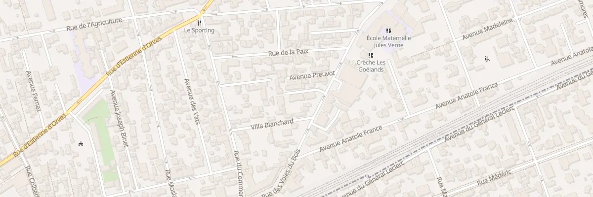 Plan du 222 Rue des Voies du Bois à Colombes