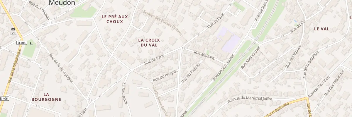 Plan du 6 Rue Edouard Manet à Meudon
