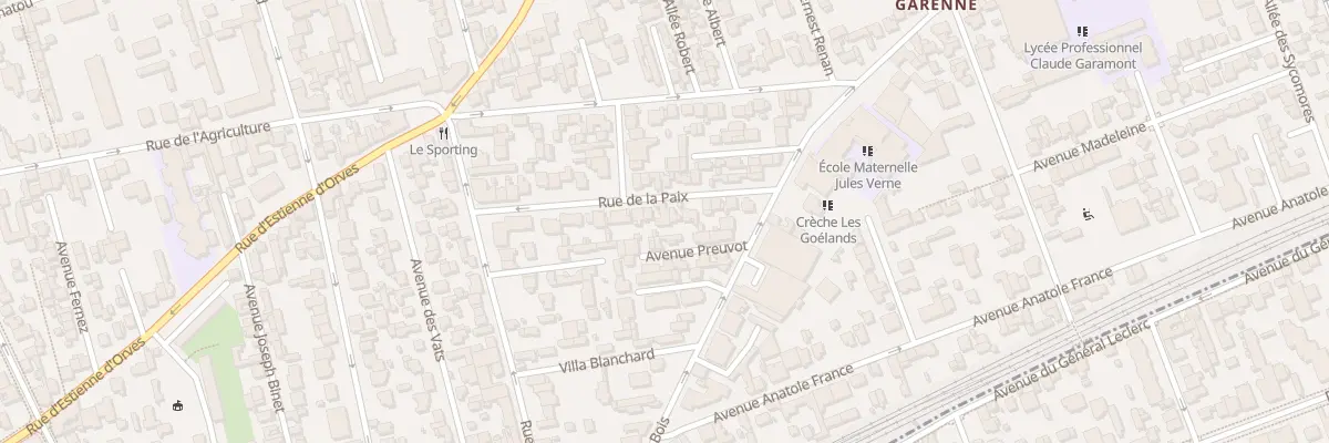 Plan du 9 Rue de la Paix à Colombes