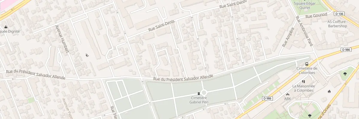 Plan du 66 Rue du Pdt Salvador Allende à Colombes