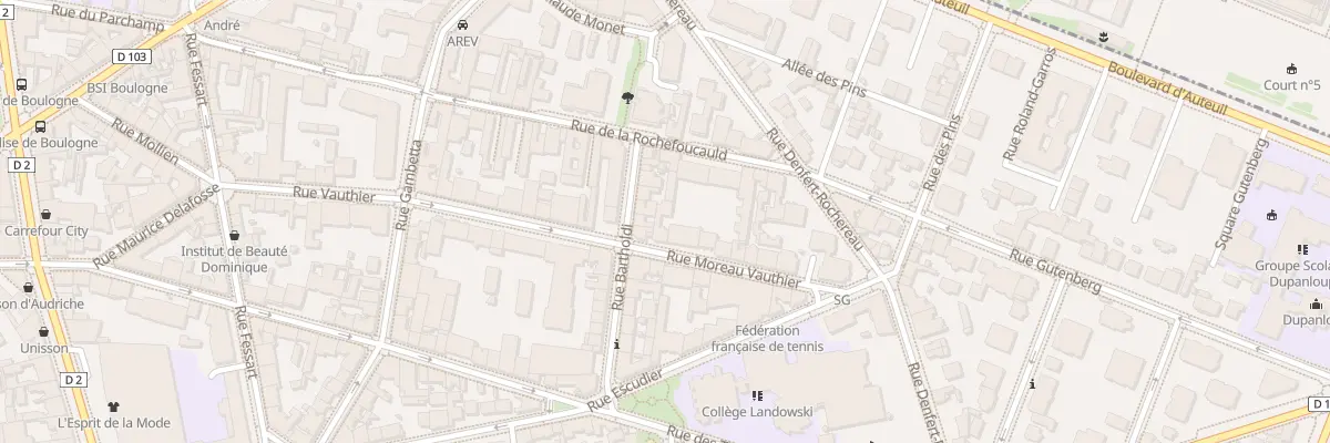 Plan du 22 Rue Moreau Vauthier à Boulogne-Billancourt