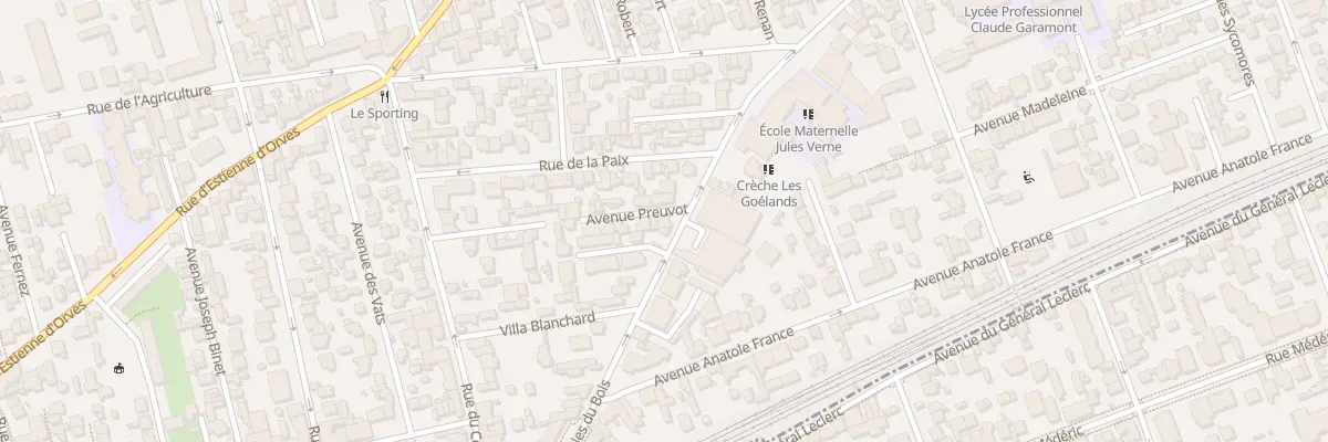 Plan du 218 Rue des Voies du Bois à Colombes