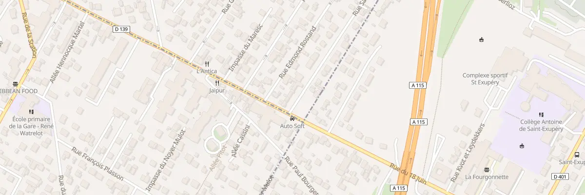 Plan du 1B Rue Sarah Bernhardt au Plessis-Bouchard