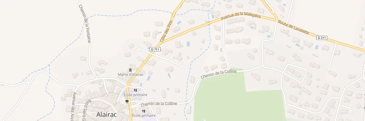 Plan du 121 Av de la Malepère à Alairac