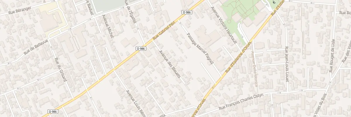 Plan du 9 Av des Bleuets à Colombes