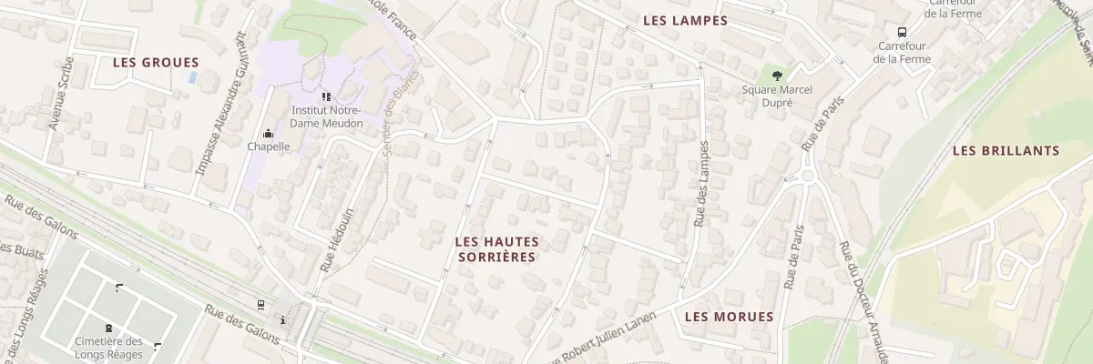 Plan du 7 All des Hautes Sorrières à Meudon