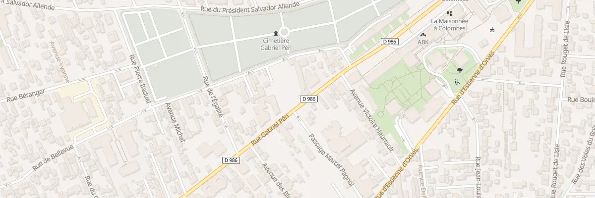 Plan du 110 Rue Gabriel Péri à Colombes