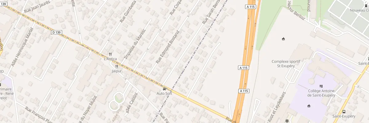 Plan du 6 Rue Sarah Bernhardt au Plessis-Bouchard