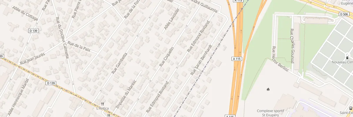 Plan du 21 Rue Edmond Rostand au Plessis-Bouchard