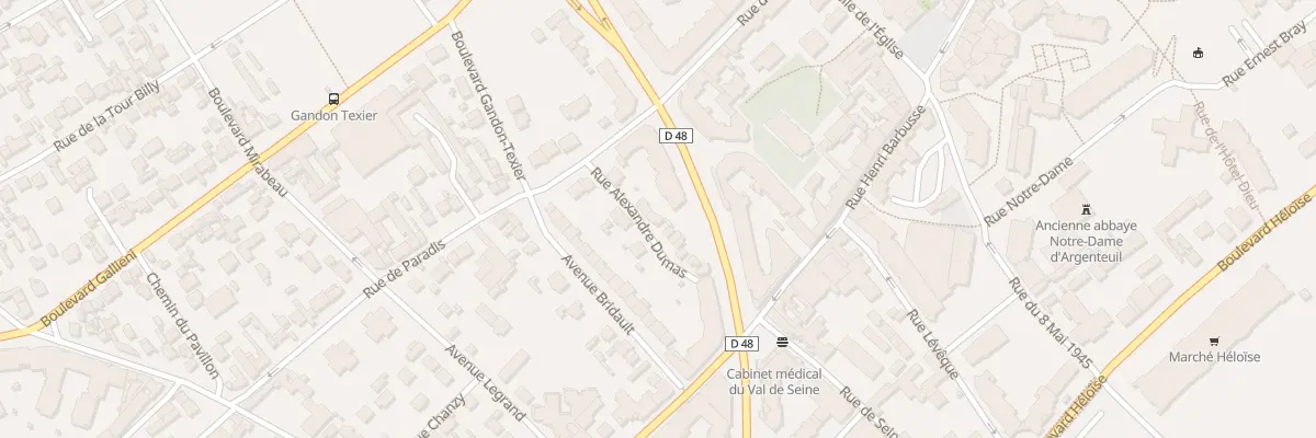 Plan du 9002 Rue Alexandre Dumas à Argenteuil