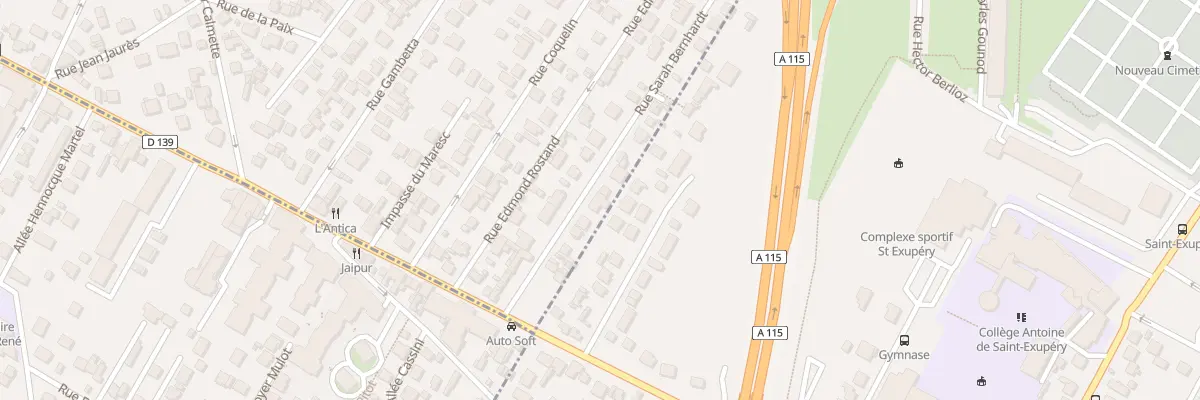 Plan du 8 Rue Sarah Bernhardt au Plessis-Bouchard