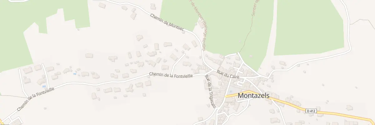 Plan du 8T Che de la Fontvieille à Montazels