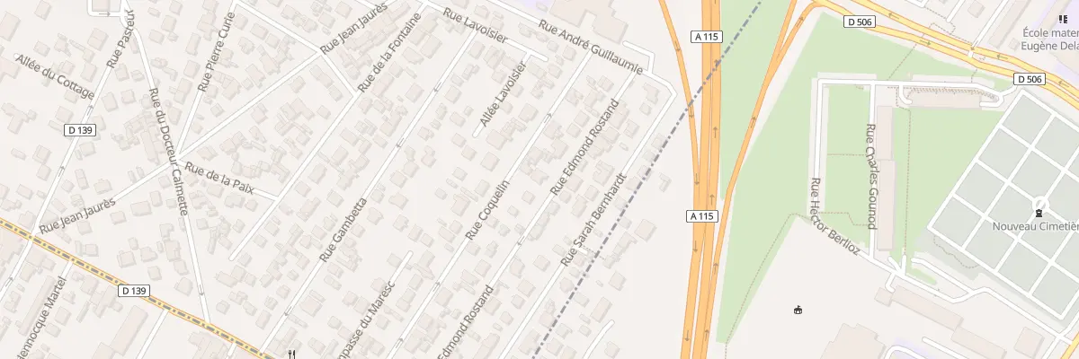 Plan du 25 Rue Edmond Rostand au Plessis-Bouchard