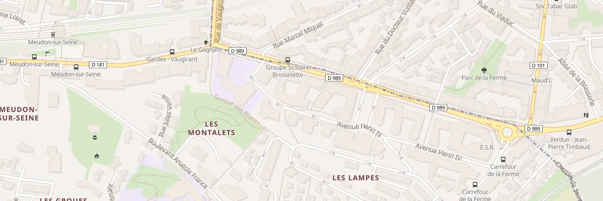Plan du 16 Av Henri IV à Meudon