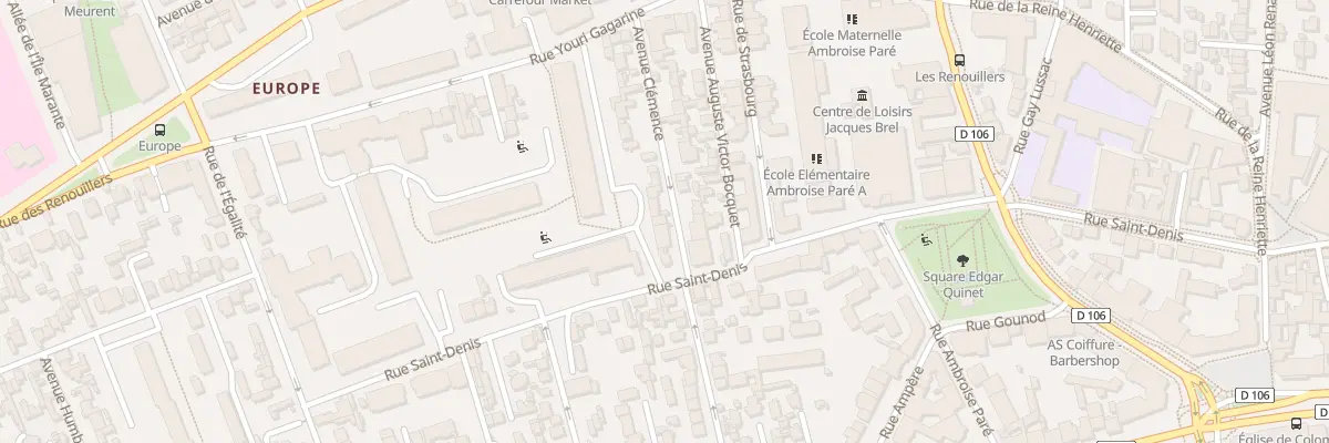 Plan du 1 Av Clemence à Colombes
