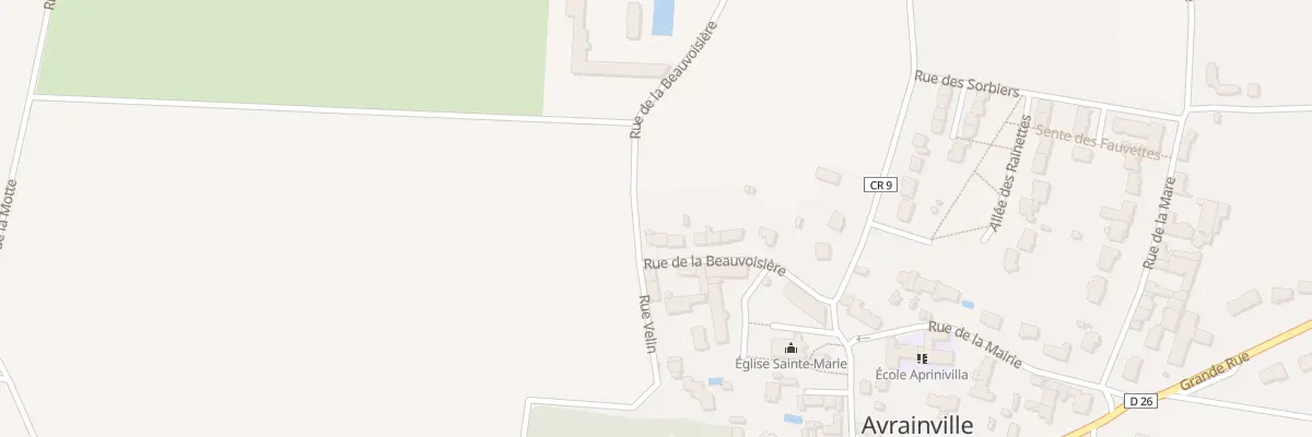 Plan du 16 Rue de la Beauvoisiere à Avrainville