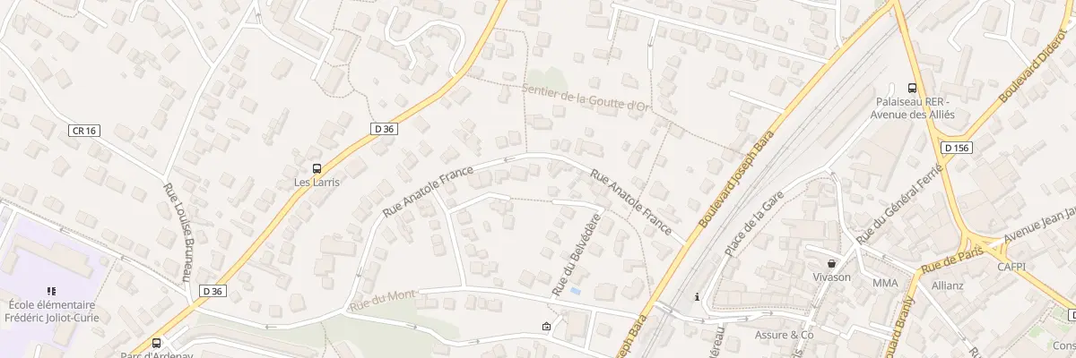 Plan du 15 Rue Anatole France à Palaiseau